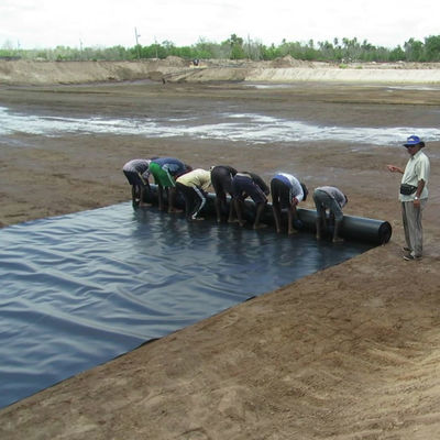 Géomembrane HDPE lisse pour étang Liner Fish Farm Fabriquée à 100% de matériau vierge