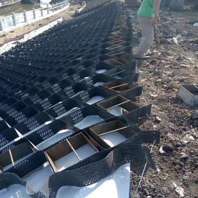 330 mm-1000 mm Distance de soudage Géocelle HDPE pour solution de stabilisation du gravier de la chaussée