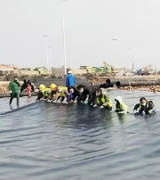 50-200m longueur géomembrane HDPE pour crevettes pisciculture