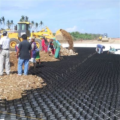 1000-1420N / 10CM résistance à l' écaillage géocellulés en HDPE pour allées en gravier