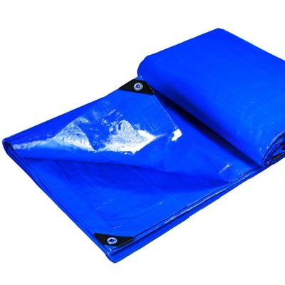 Couverture de toit en PE revêtu de bâton imperméable à l'eau et léger couverture de toit en PE en polyéthylène bleu