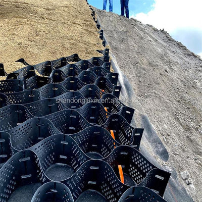 Installation sur place Service après-vente Réseau de gravier géocell chaud pour la construction de barrages