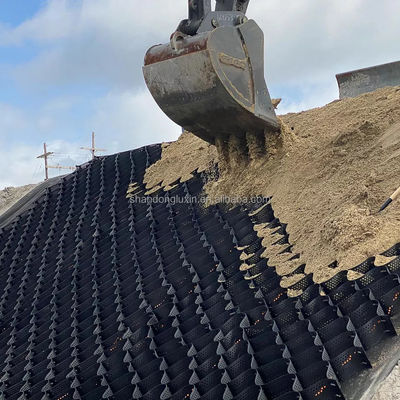 Installation sur place Service après-vente Réseau de gravier géocell chaud pour la construction de barrages