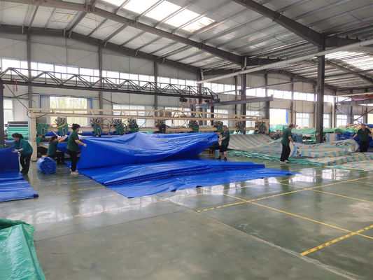 Étoffe de bâton en PE bleu revêtu en LDPE pour le chargement de camions, revêtant une étoffe de bâton en PVC étanche