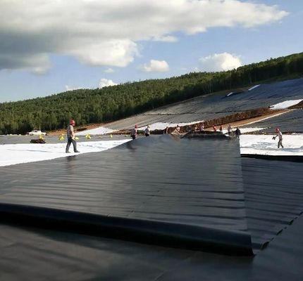 1.0mm Geomembrane en PEHD pour étang de poisson Largeur 1-6m Géomembrane noire résistante aux produits chimiques