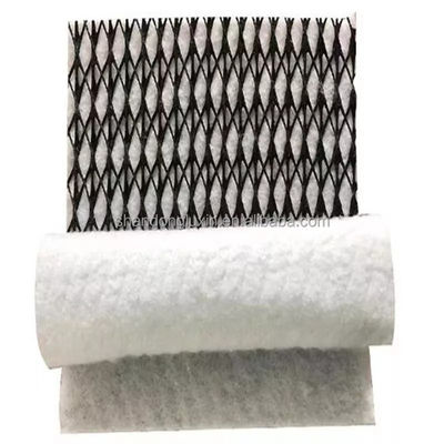 Réseau de drainage composite tridimensionnel en noir et blanc Geonet Hdpe 5 mm Tapis de drainage Tissu non tissé