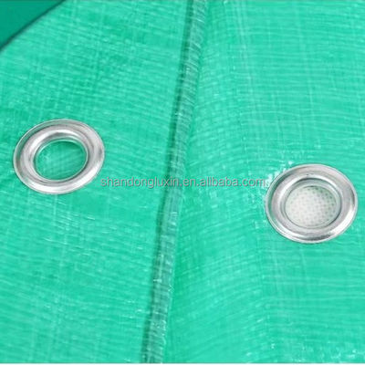 Faible poids 12 x 6 mètres feuille de bâche en PE vert pour le blindage imperméable à l'eau
