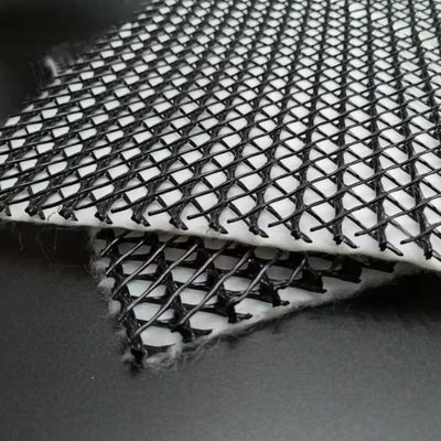 Geonet composite de drainage avec géotextile au milieu Épaisseur 8 mm Noir Blanc Largeur 4 m