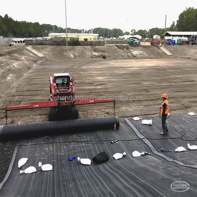 Géomembrane imperméable Géomembrane en HDPE à double texture pour l'inspection sur place des lagunes