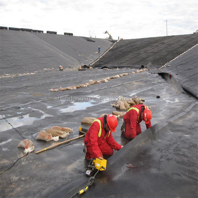 Géomembrane imperméable Géomembrane en HDPE à double texture pour l'inspection sur place des lagunes