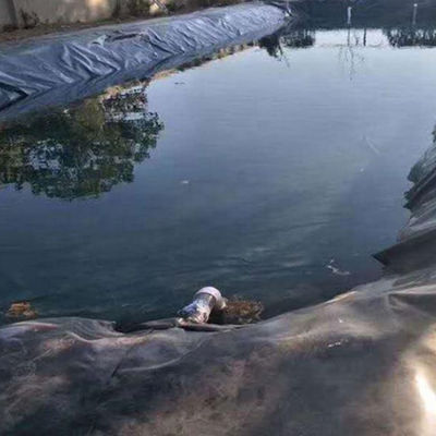 1mm HDPE Geomembrane Liner d'étang pour projet d'étang de barrage à Singapour imperméable à l'eau Noir Bleu