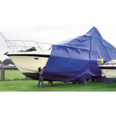 Poly-tarp tissé en PEHD revêtu de revêtement résistant aux UV pour bâches renforcées polyvalentes