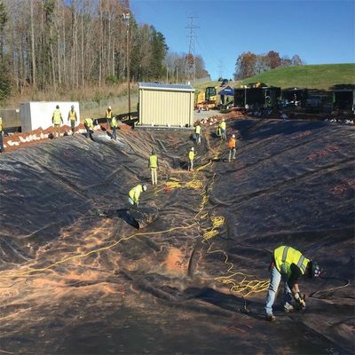 Liner de barrage de la lagune du lac de l'étang de poissons 1,5 mm Géomembranes Hdpe blanches et noires avec ASTM GRI-GM13