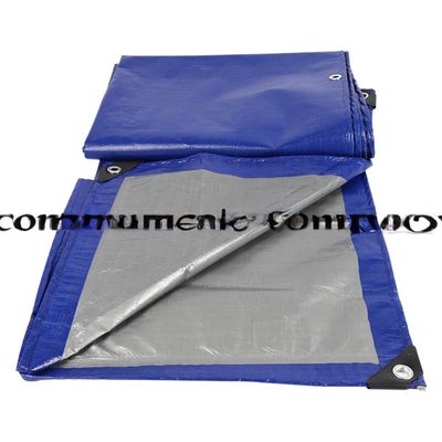 50 à 300 gm Tissu en polyethylène bleu PE Tissue de bâche pour couverture de protection extérieure