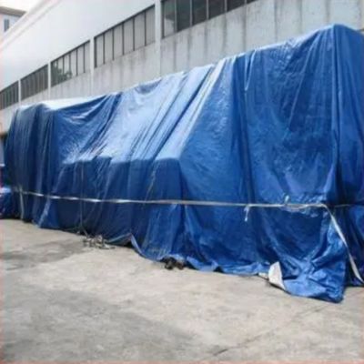50 à 300 gm Tissu en polyethylène bleu PE Tissue de bâche pour couverture de protection extérieure