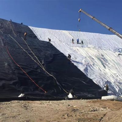 Décharge de décharges HDPE pour étang géomembrané à double texture résistant aux UV et imperméable