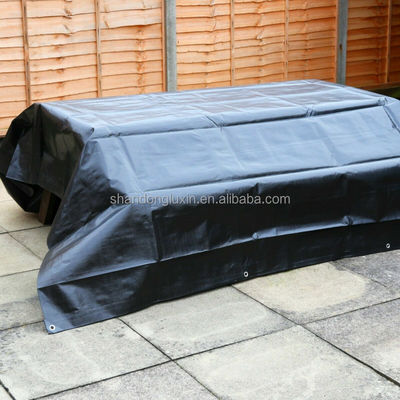 Tarte poly bleue imperméable à l'eau pour l'extérieur Tissu HDPE revêtu en PEHDL 500D-1500D Nombre de fils