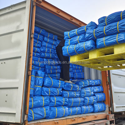 Légères rouleaux de bâches en PE bleu/orange de 4 m pour les camions