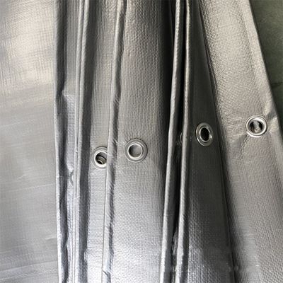 Haute dureté de surface argent gris tissé en PE pour la bâche en polyéthylène imperméable