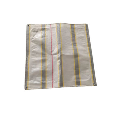 Tardesse de surface élevée Tela à rayures PE en gris jaune pour préfabriqué imperméable à la pluie