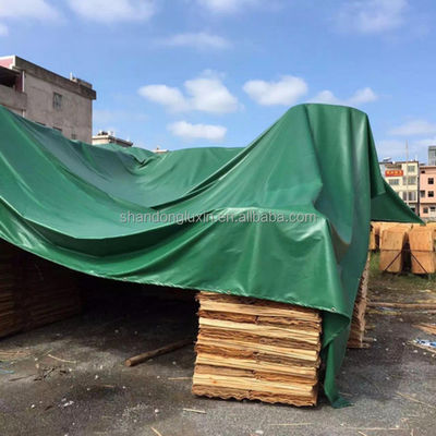 Couverture extérieure lourde 610gm Étoffe en PVC vert imperméable pour la protection