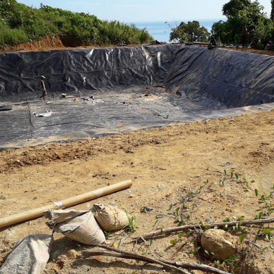 Capacité de résolution du projet 1.5 mm HDPE Geomembrane Liner pour les barrages d'eau de traitement des déchets