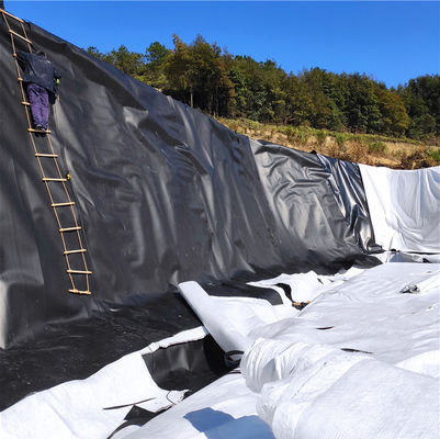 0.5mm HDPE Black Dam Liner Surface doublée lisse pour les réservoirs de stockage d'eau 1 mm d'épaisseur