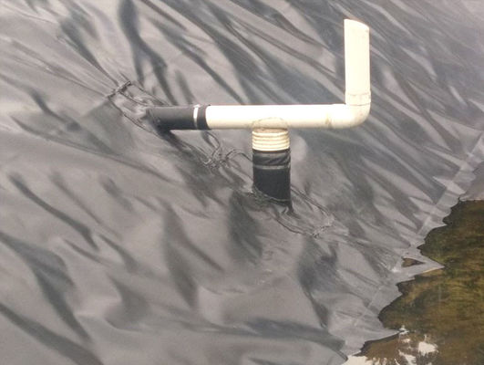 Géomembrane en HDPE préfabriquée de 1,5 mm à double surface lisse pour revêtement d'étang de poisson extérieur