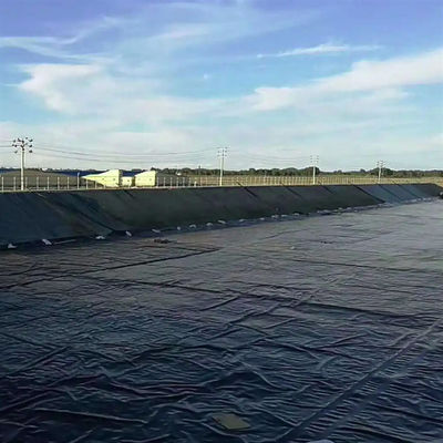 Geomembrane lisse en HDPE pour l'aquaculture Liner d'étang de poisson en 0,3 mm 0,5 mm 0,8 mm épaisseur