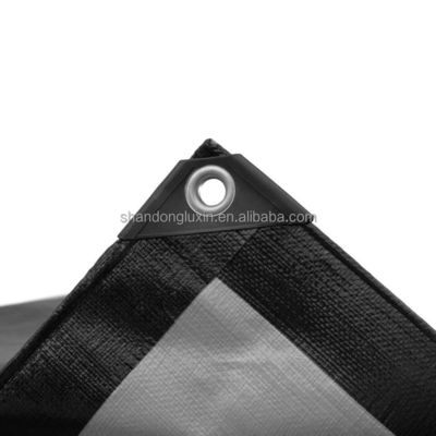 Étoffe en PE noir pour revêtement d'articles imperméables à l'eau et à la poussière de tailles 3x4m 4x5m 4x6m