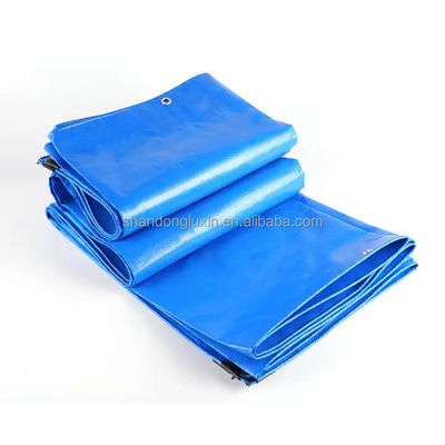 Feuille de tissu en plastique de couleur bleu-blanc pour le couvercle 100% imperméable