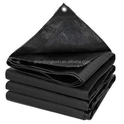 Des rouleaux de bâches noires tissés 80gm-200gm Votre choix pour la protection extérieure