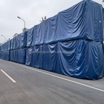 Couverture de chargement de camions revêtue en PE, rouleau de bâche imperméable à l'eau, avec yeux, style plaqué